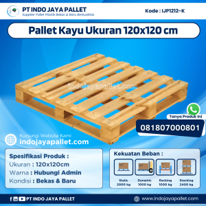 Pallet Kayu Bekas & Baru 120x120 [IJP1212-K]