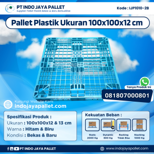 Pallet Plastik Bekas & Baru 100x100x12 [IJP1010-2B]