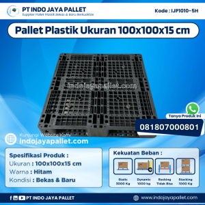 Pallet Plastik Bekas & Baru 100x100x15 [IJP1010-5H]