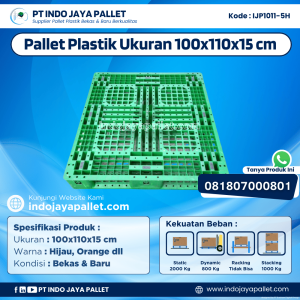 Pallet Plastik Bekas & Baru 100x110x15 [IJP1011-5H]