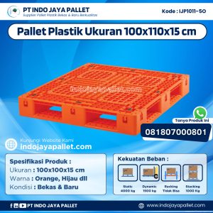 Pallet Plastik Bekas & Baru 100x110x15 [IJP1011-5O]