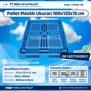 Pallet Plastik Bekas & Baru 100x120x15 [IJP1012-5B]