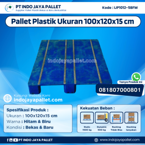 Pallet Plastik Bekas & Baru 100x120x15 [IJP1012-5BFM]
