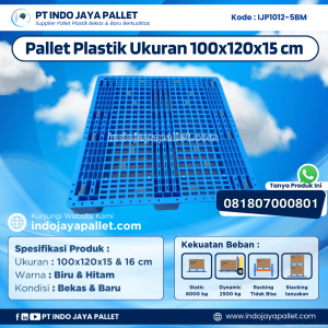 Pallet Plastik Bekas & Baru 100x120x15 [IJP1012-5BM]