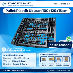 Pallet Plastik Bekas & Baru 100x120x15 [IJP1012-5H3]