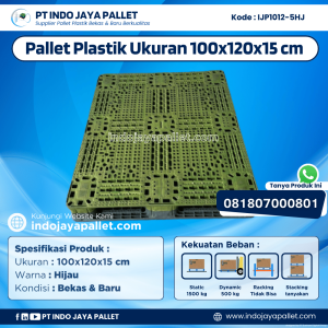 Pallet Plastik Bekas & Baru 100x120x15 [IJP1012-5HJ]