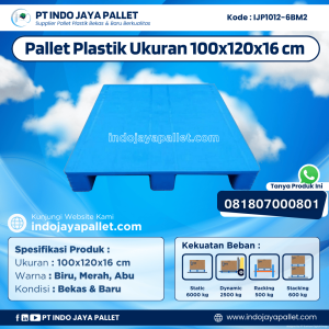 Pallet Plastik Bekas & Baru 100x120x16 [IJP1012-6BM2]