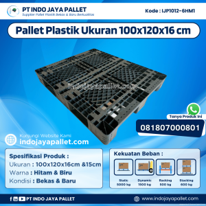 Pallet Plastik Bekas & Baru 100x120x16 [IJP1012-6HM1]