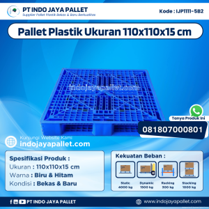 Pallet Plastik Bekas & Baru 110x110x15 [IJP1111-5B2]