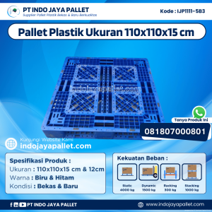 Pallet Plastik Bekas & Baru 110x110x15 [IJP1111-5B3]