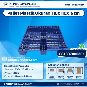Pallet Plastik Bekas & Baru 110x110x16 [IJP1111-6BM]