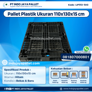 Pallet Plastik Bekas & Baru 110x130x15 [IJP1113-5H3]