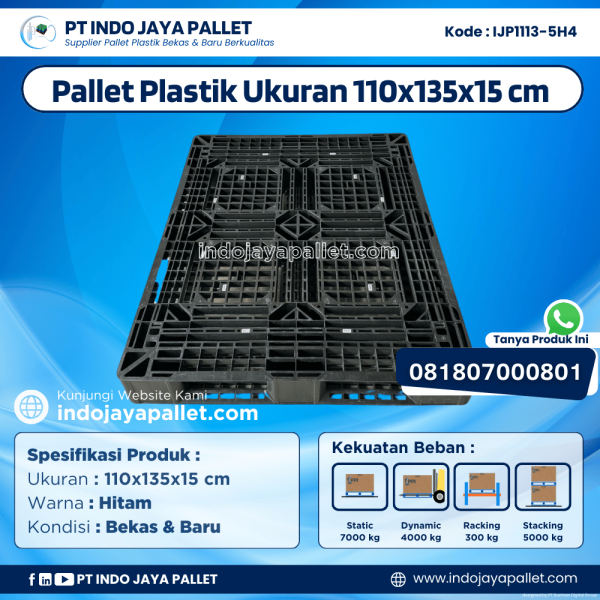 Pallet Plastik Bekas & Baru 110x135x15 [IJP1113-5H4]