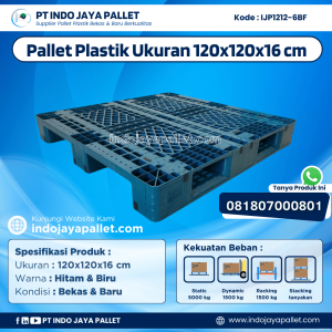 Pallet Plastik Bekas & Baru 120x120x16 [IJP1212-6BF]