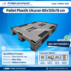 Pallet Plastik Bekas & Baru 80x120x15 [IJP8012-5AM]