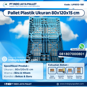 Pallet Plastik Bekas & Baru 80x120x15 [IJP8012-5B1]